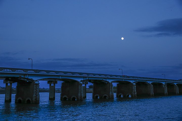 夜の山国橋