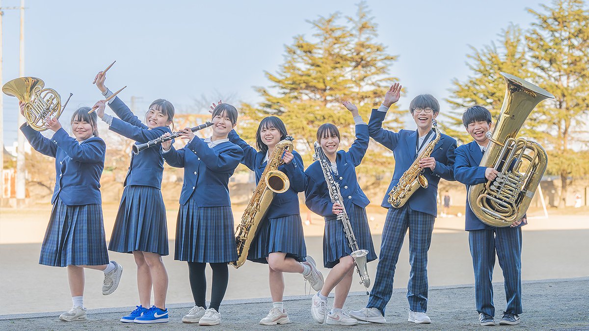 学生たちと吹奏楽