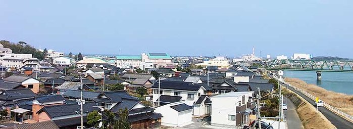 吉富町の町並み