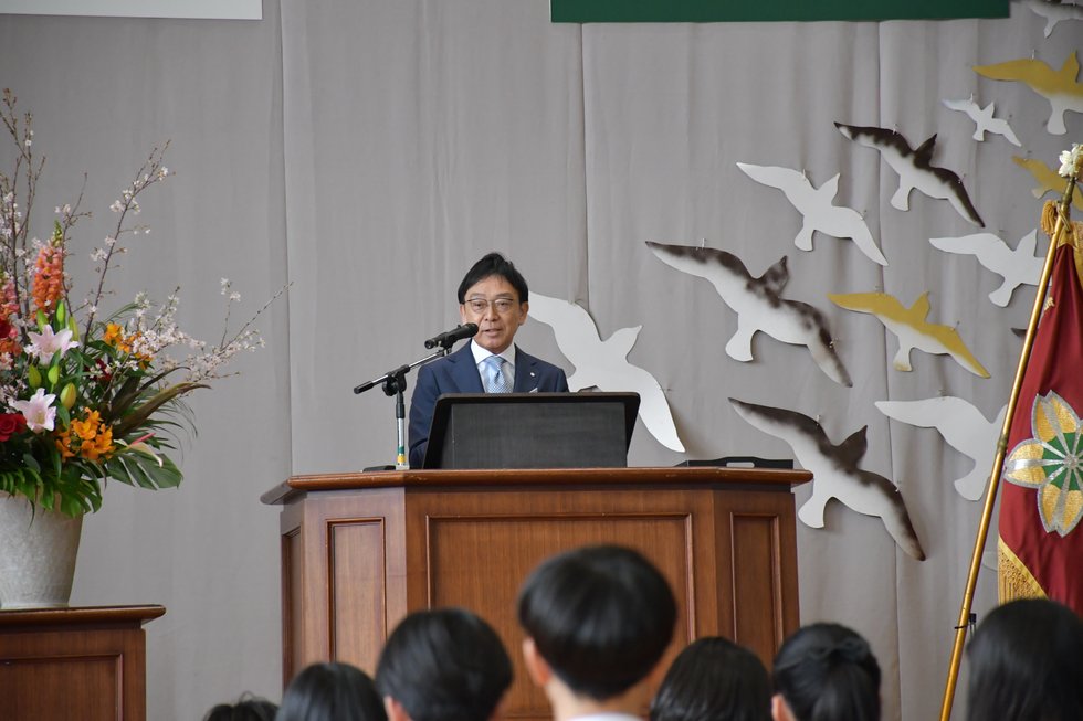 町長あいさつの様子