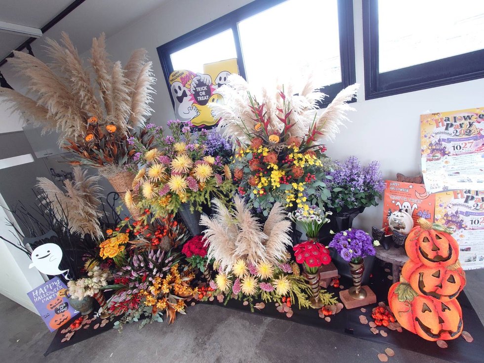 福岡県産のお花でおもてなし事業とコラボ!(チャレンジショップ空き店舗を活用しました!) マルシェ